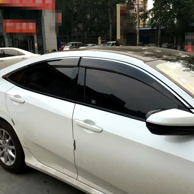 Для HONDA CIVIC Пластик оконный козырек Vent Оттенки Защита от солнца Дождь Отражатель гвардии для CIVIC авто аксессуары 4 шт./компл