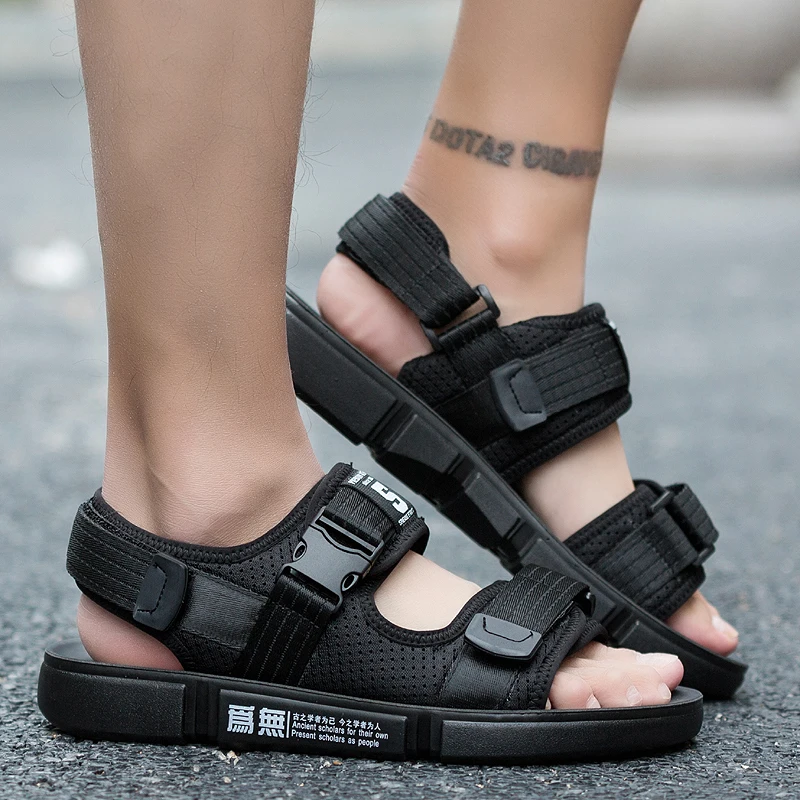 

Outdoor Sandals Summer Shoes Men Beach Slippers Breathable Mesh Sports Shoes Soft damping water Sandals Auqa Shoes LS9316