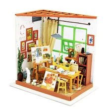Кукольный дом Миниатюрный DIY кукольный домик с мебелью 3D деревянный дом ручной работы игрушки подарок для детей Ada's Studio рисунок DG103# E
