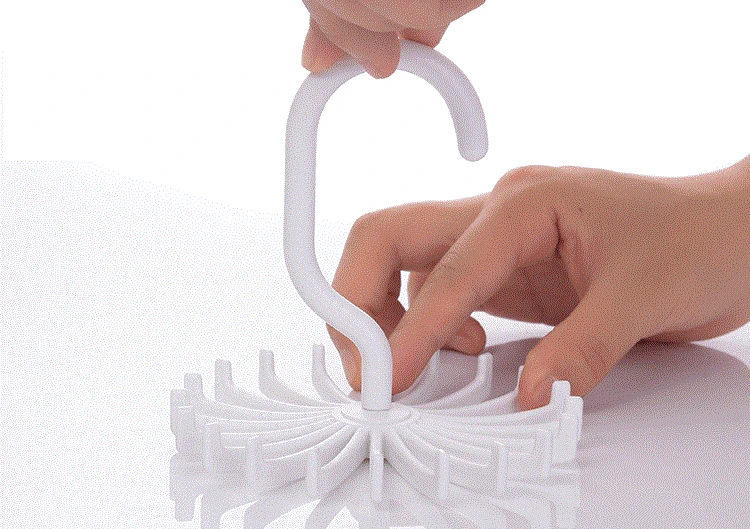 1 шт. креативный Многофункциональный пластиковый съемный держатель для галстука 360 градусов вращающийся 20 коготь многоцелевой вешалка для шарфа стеллаж для хранения