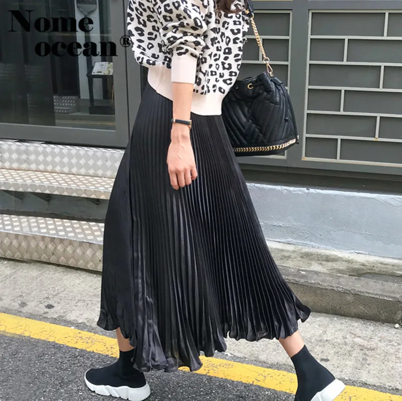 (Only Skirt) Metallic Design Female Maxi Skirts Ankle length Long ...