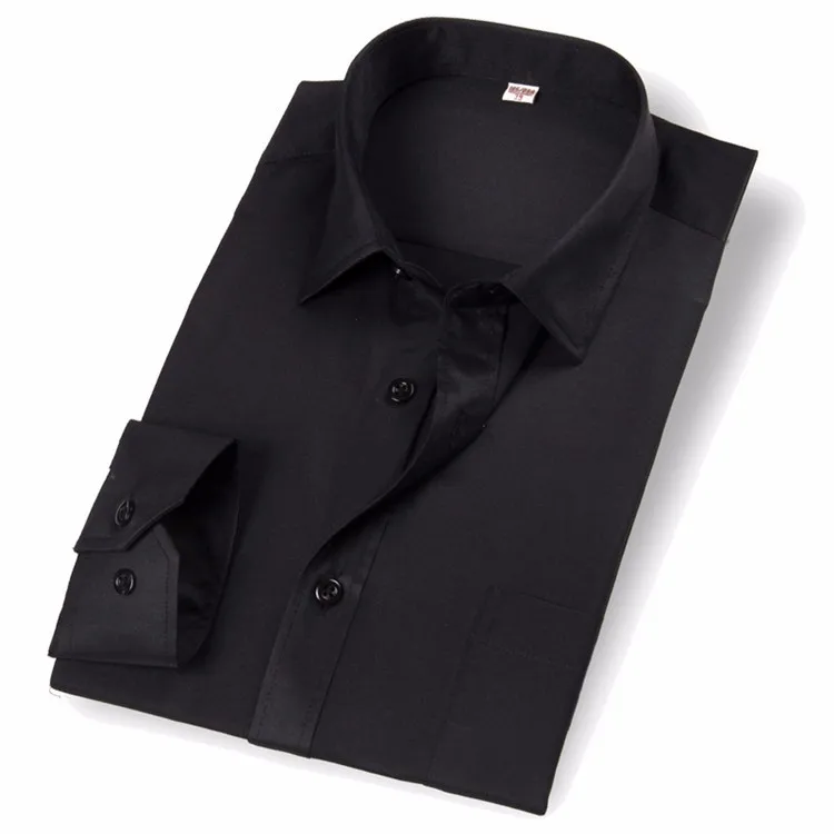 Новинка рубашку с длинными рукавами весенние Дышащие Модные простые Дизайн тонкий Фитнес Однотонная одежда охраной Сорочки выходные для мужчин S-4XL M034