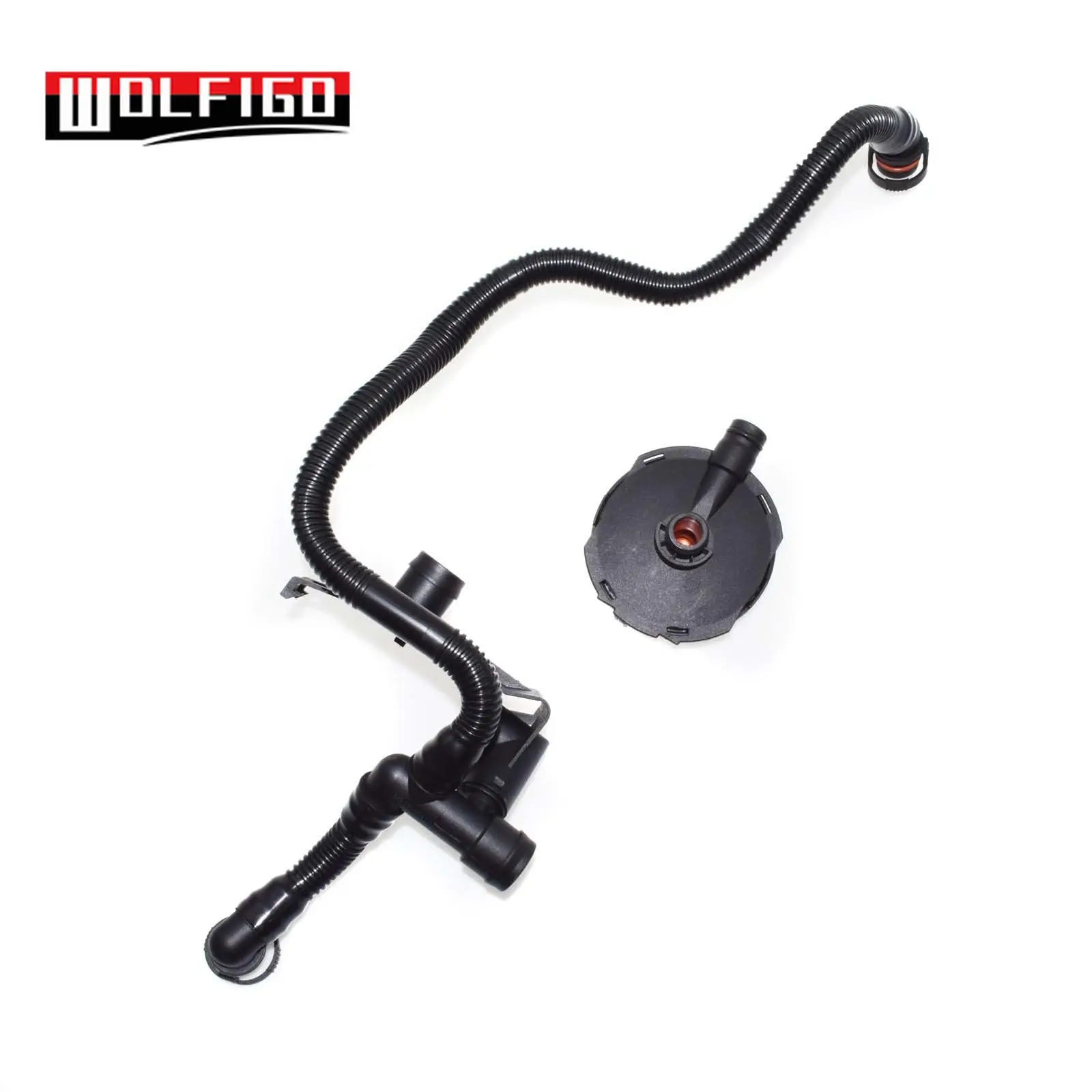 

WOLFIGO 1 PC / 2PCS Crankcase Vent Valve Breather PCV Vacuum Hose for Audi A4 A6 Quattro 3.0 TT 06C103217H, 06C103245 New