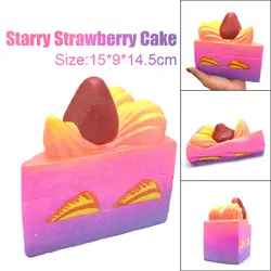 15 см Прекрасный Звездное клубничный торт крем Ароматические Squishy замедлить рост squeeze Игрушечные лошадки Шарм z0321