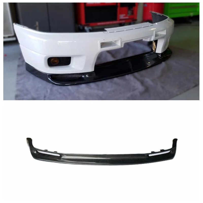 

For GTR R32 Skyline JUN Carbon Fiber Front Lip (Will fit on standard GTR front bumper only) Accessories Body kit