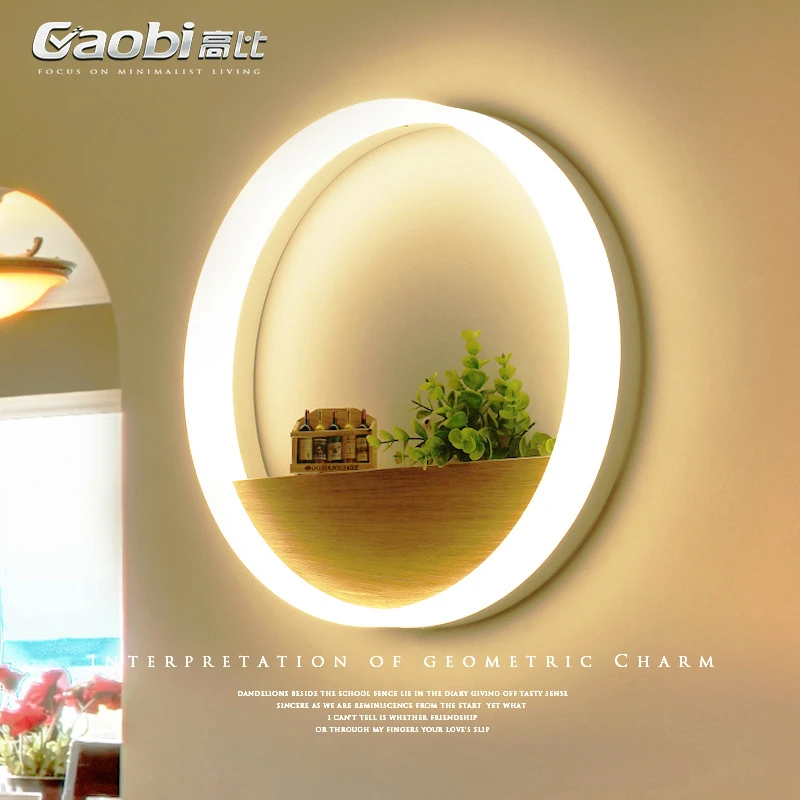 

Modern Novelty Wall light round wall sconces LED bedroom bedside lamp simple living room fixtures corridor aisle wall lamps