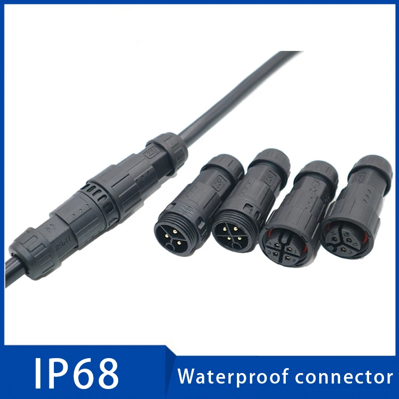 

1Pc 2/3/4/5/6/14 Pin Waterproof Connector Electrical Equipment Signal Cable IP68 Male Female Connectors CQC UL Certificated