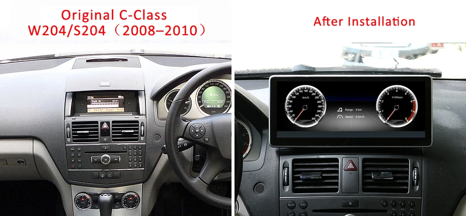 Best Android 8.1 Car Radio Bluetooth GPS Navigation Head Unit for Mercedes Benz 2008-2010 C Class 180 200 220 250 CDI 63 300 320 350 2