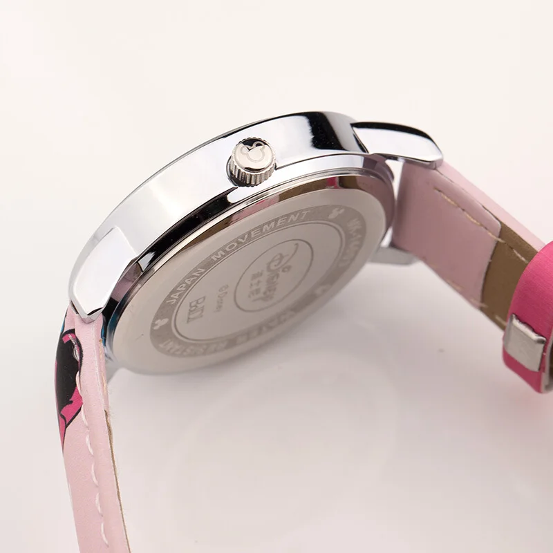 Original Disney 14003 Minnie Cutie Pretty Girl Sweet Dream Student Love Beautiful PU Band Watch Child Best Gift Good Quality NEW