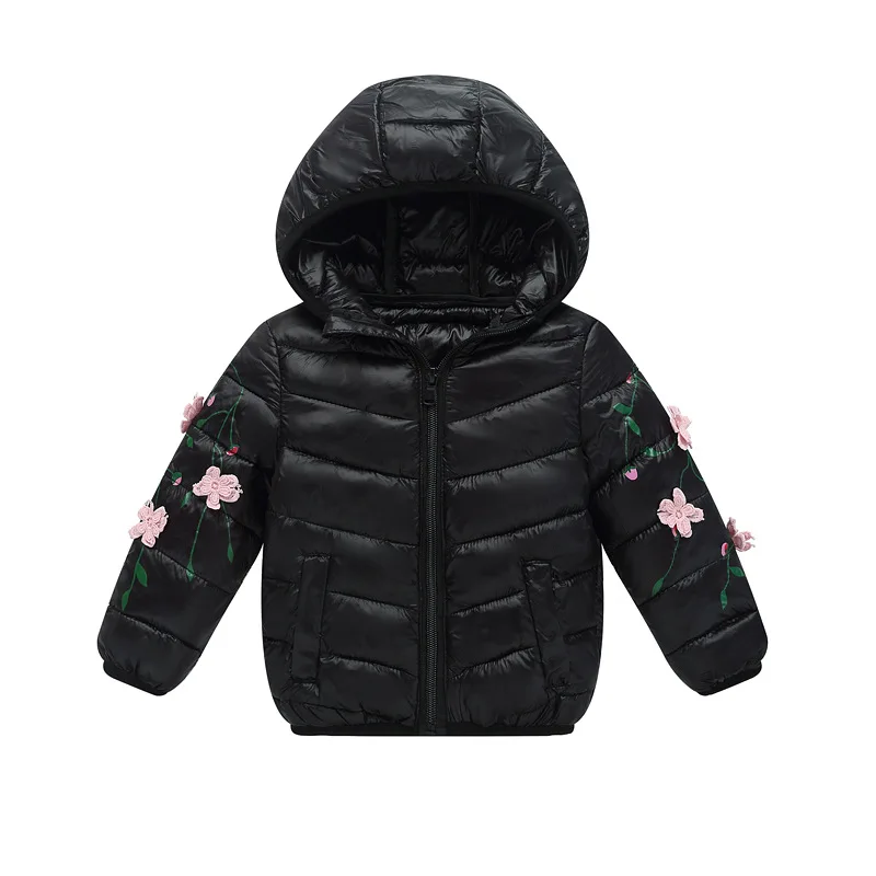 

2019 Warm Winter Girls Coat Solid Color Outwear Children Winter Coat Girls Down Jacket Clothes for 2 3 4 5 6 7 8 Years RKC196001