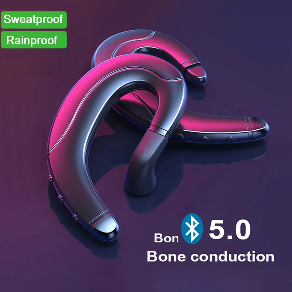 Wireless Bluetooth Bone Conduction Earphone Sports Earbuds Ear Hook Headphones With Mic For iPhone 7 8 X Xiaomi 8 Huawei Headset