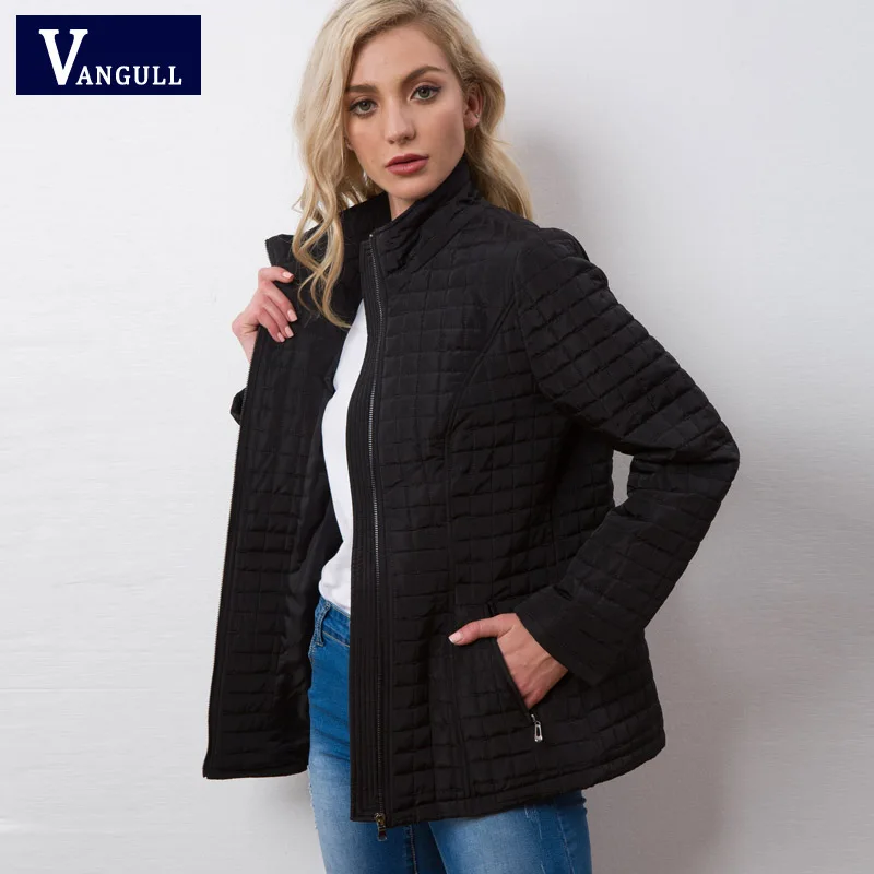 Vangull Winter Jacket Women 2018 new High Quality Spring Autumn women Long sleeve warm Cotton coat Female Parka outwear Parkas