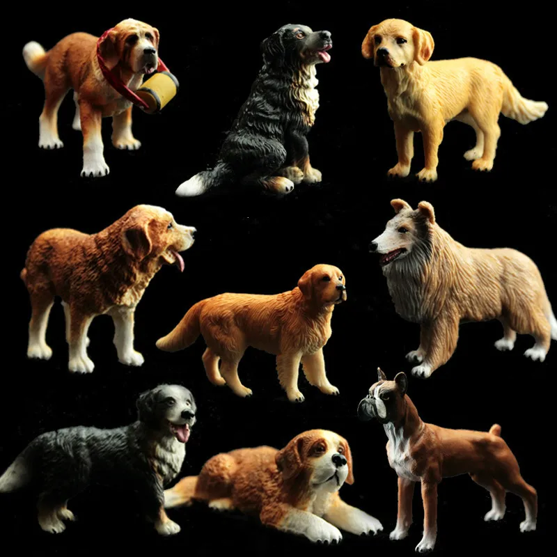 Kids' Favorite Toys! High Quality Cute Pvc Simulation Dogs Doll Mini