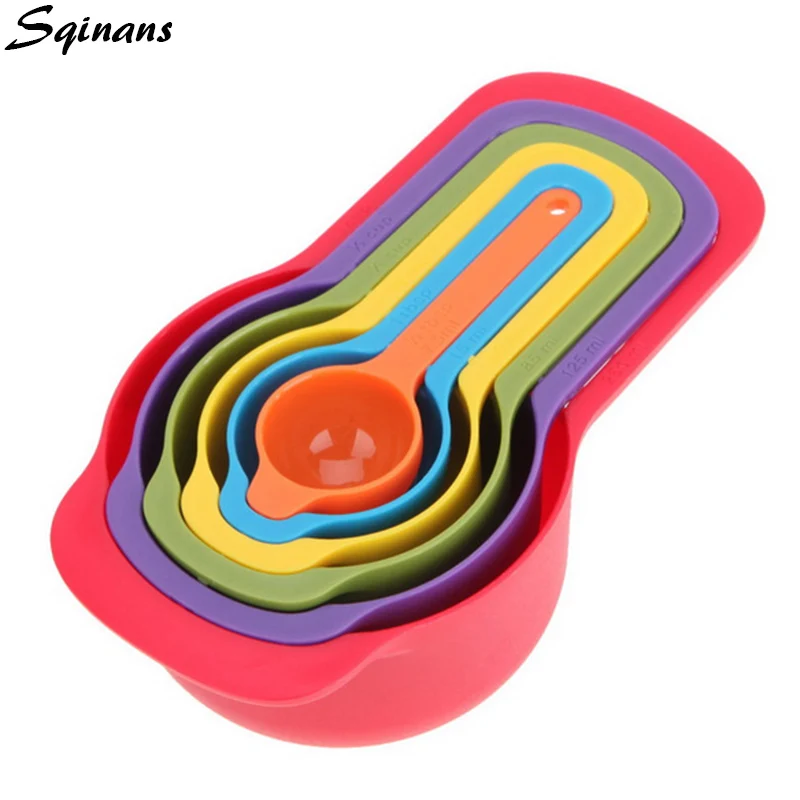 

Sqinans 6pcs/Set Plastic Measuring Spoon Scoop Kitchen Measuring Tool