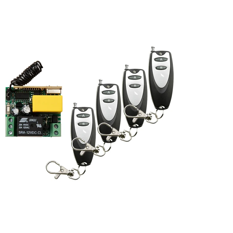 AC220V 1CH 10A Remote Control Garage Door RF Wireless Switch System Transmitter+Receiver /lamp/ window/ shutters | Электроника