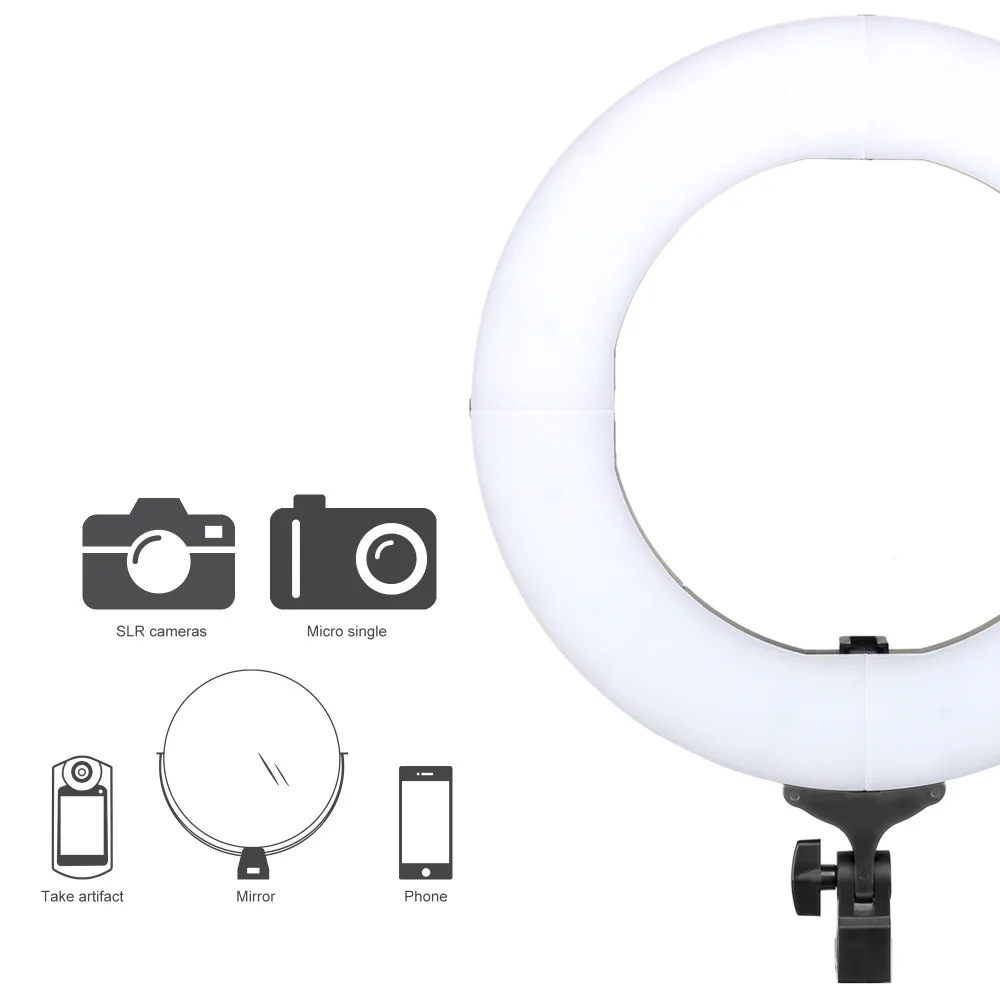  ZOMEI 14 inch Dimmable LED Ring Light Phone Holder Camera Photo Video Lighting Kit for Makeup Smart