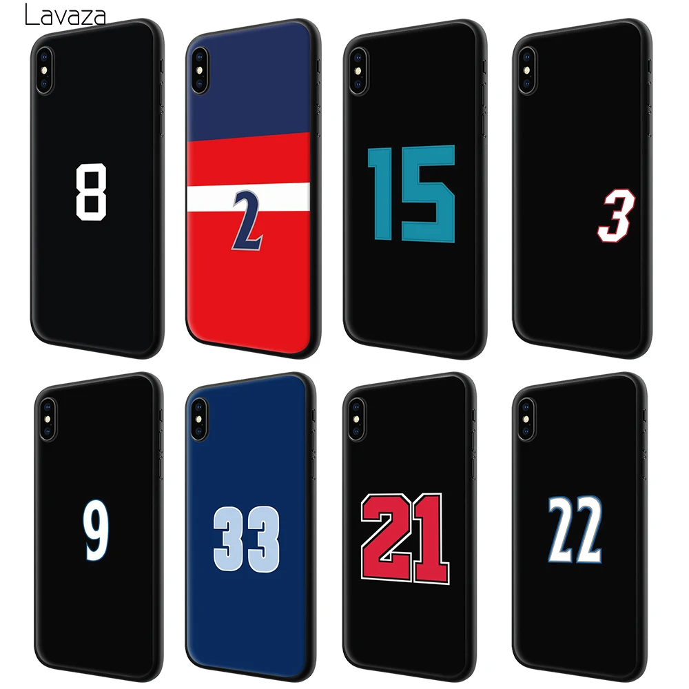 

Lavaza Basketball number design Soft Silicone Case Cover for Apple iPhone 6 6S 7 8 Plus 5 5S SE X XS MAX XR TPU Cases