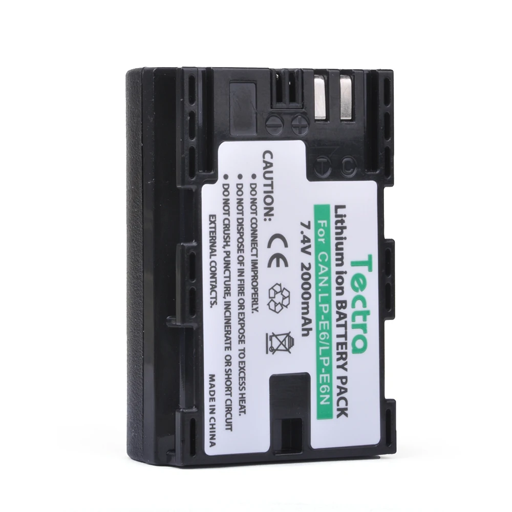 Tectra 5 шт. LP E6 E6N LPE6 LPE6N батарея для Canon EOS 5D 5D2 5DS R Mark II 2/III 3 6D 60D/60Da 7D 7D2 7DII 70D 80D и т. Д.|battery