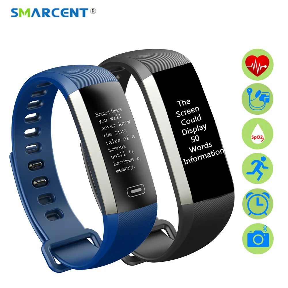 SMARCENT M2 Pro R5MAX Bluetooth font b Smart b font Band Heart Rate Blood Pressure Monitor