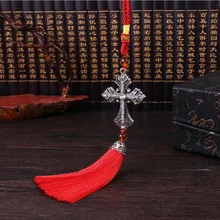 Украшение автомобиля кулон крест Иисуса христианский Автомобиль Стайлинг авто аксессуары зеркало заднего вида Подвески отделка подвесной орнамент подарок