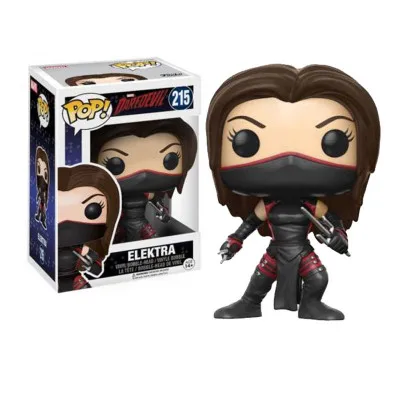 Funko POP Daredevil 214 215 ELEKTRA фигурка большая голова качающаяся Q Edition украшение автомобиля - Цвет: 215 ELEKTRA