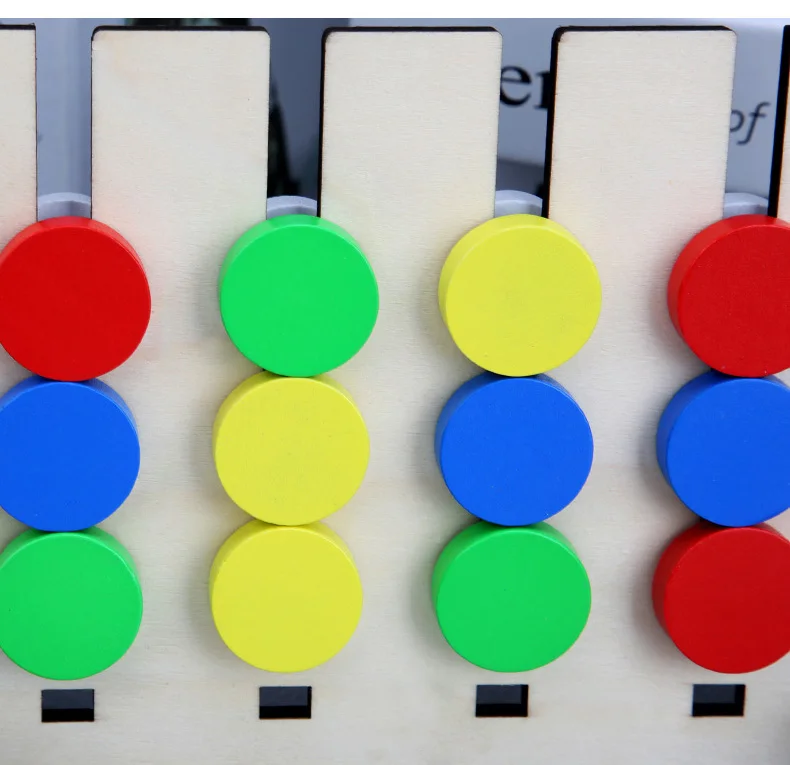 Монтессори Деревянные четыре цвета подходящая игра логическое мышление обучение детей раннего образования Игрушки для маленьких детей