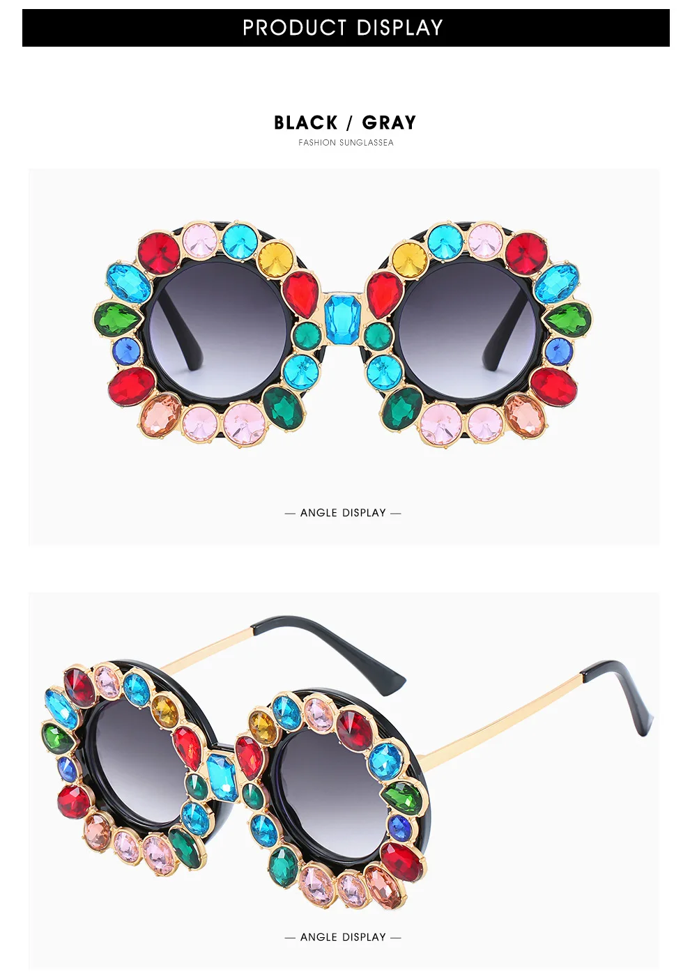 Круглые Солнцезащитные очки женские брендовые дизайнерские Роскошные хрустальные женские солнцезащитные очки летние солнцезащитные пляжные солнцезащитные очки с бриллиантами Lunette de soleil