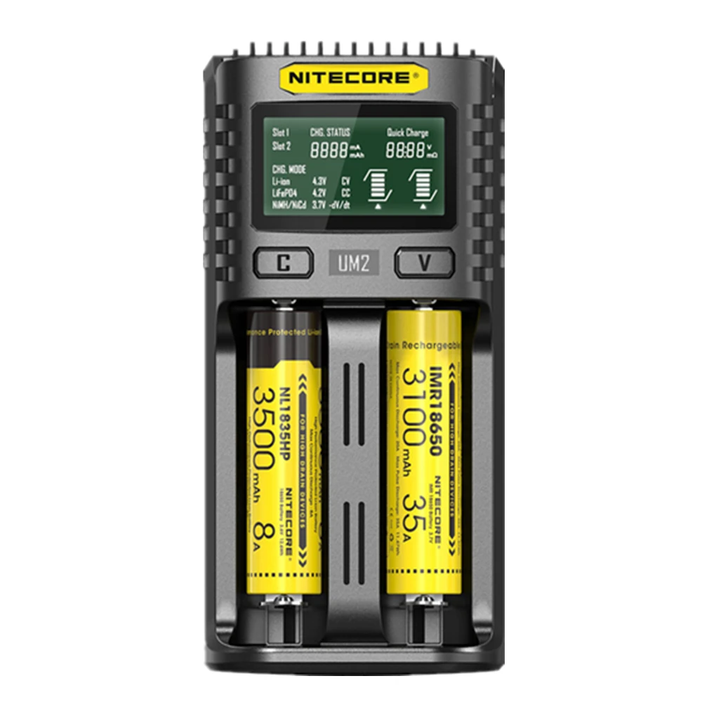 NITECORE UM2 автоматическое универсальное 3а быстрое зарядное устройство