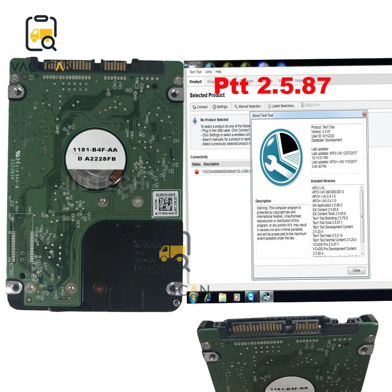 

Vocom Premium Tech Tool 2.5.87 PTT / VCADS For VOLVO diagnostic tool
