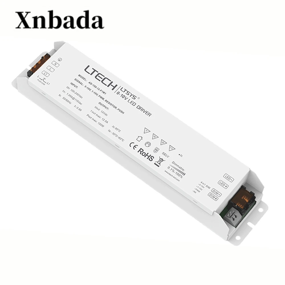 

LTECH AD-150-24-F1M1 led dimming driver; AC100-240V input; 24V 6.2A 150W output CV Driver