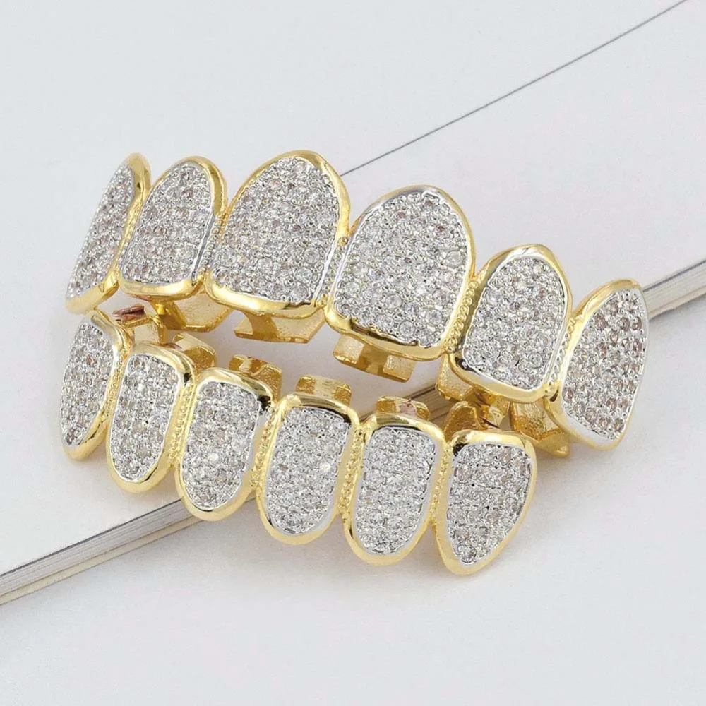 Topgrelha pente dental em prata ouro, conjunto