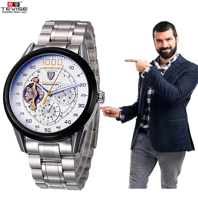 Relogio automatico masculino Tevise новый роскошный автоматические часы Для мужчин Tourbillon