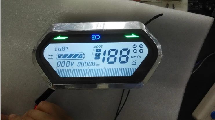 Best LCD display for electric bike scooter motorcycle speedometer odometer with shell 48v-96v for little turtleking battery indicator 1