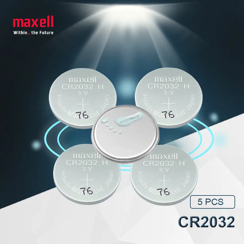 

5pc maxell original brand new battery cr2032 3v button cell coin batteries for watch computer toy remote control cr 2032