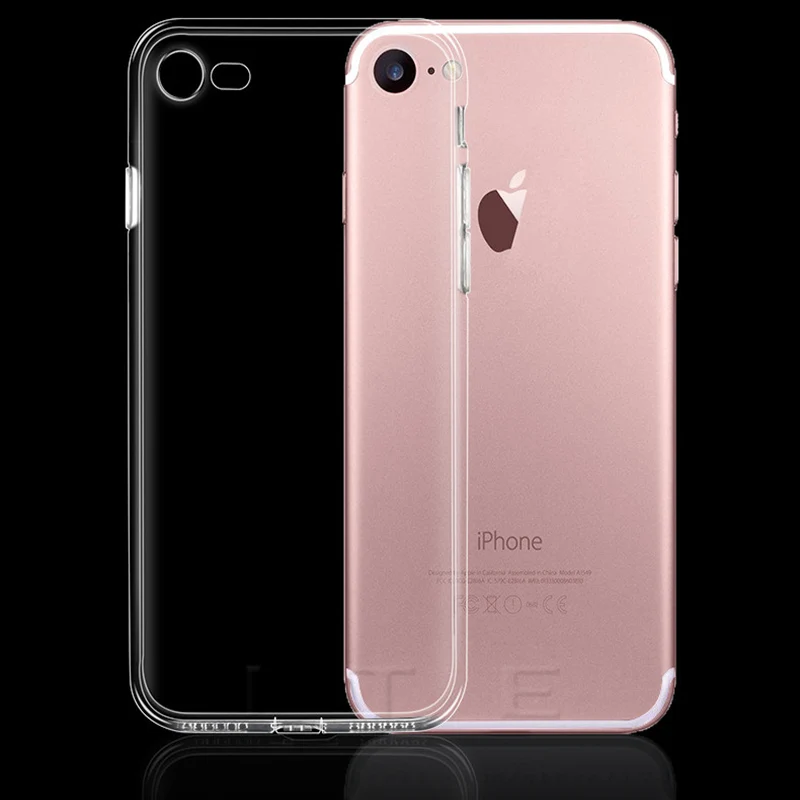 EDWO For Apple iPhone 7 Plus Case Clear Soft TPU Shell Ultra thin Slim Crystal Silicone Protective sleeve Transparent Back Cover |