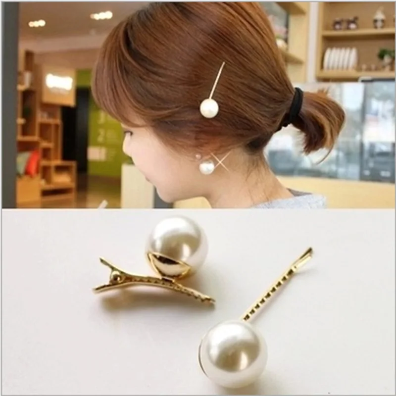 

New Arrival Girls Women Hair Accessories Big Pearls Hairpins Party Hair Clips Barrette Wedding Bridal Hairpins Romantic Jewelry