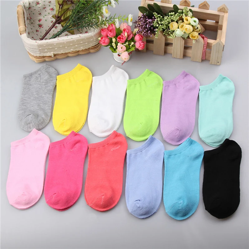 Women's Lovely Plain Cotton Socks Cover