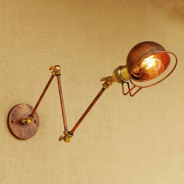 Светодиодный Лофт стиль промышленный винтажный настенный светильник Wandlampen Регулируемый поворотный длинный кронштейн настенный светильник бра Lamparas De paras
