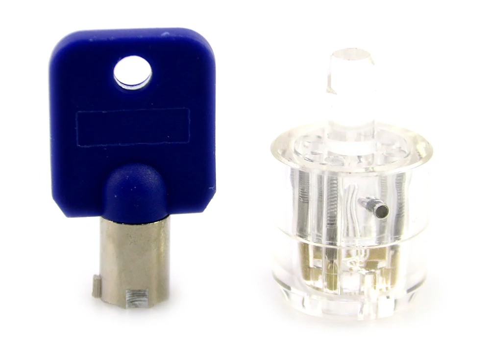 

Locksmith 7 Beads Tubular Transparent Cutaway Crastal lock Pin Lock For Locksmith Practice Training Skill Locksmith Supply