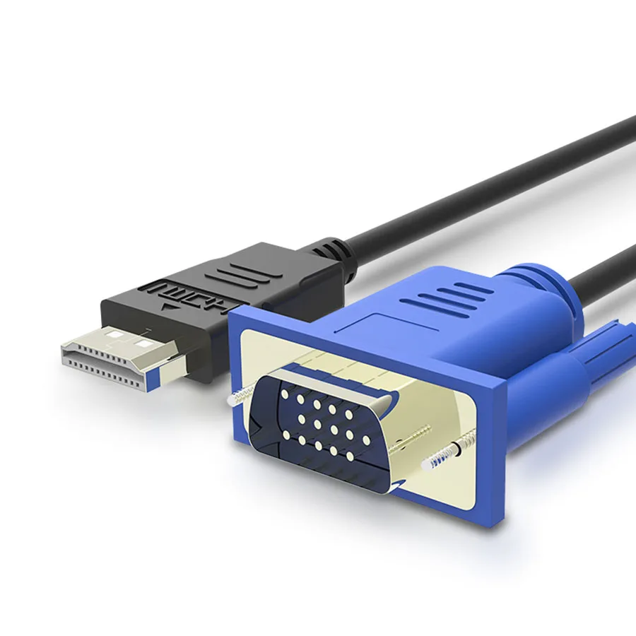 Robotsky hdmi-vga Кабель 1,8 м 6 футов 3 м 10 футов 5 м 16 футов папа-папа видео адаптер данных Кабо для hd-плеера HDTV проектор кабели