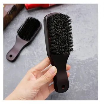 

Fashion Oil Head Hairy Genuine Hair Extra Long Bristles Beard Styling Comb Wood Handle for Men Wooden Color