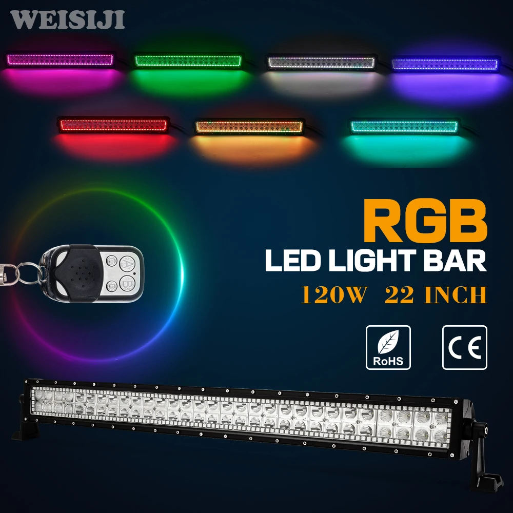 Barra de luz LED Curvada WEISIJI Quad Row