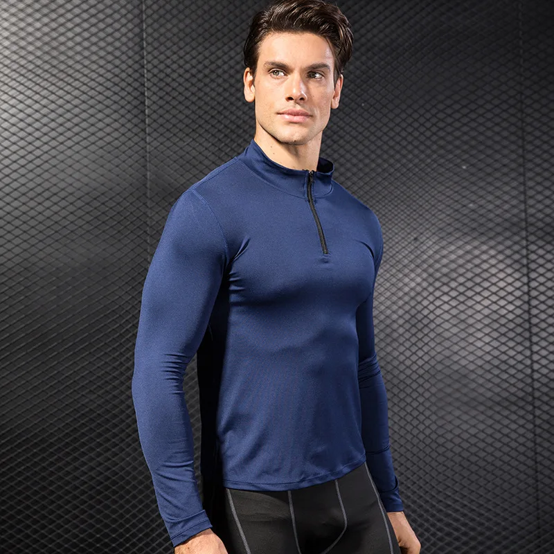 Mens sports jacket compression shirt fitness sweater bodybuilding jersey sportswear running jacket quick dry gym rashguard men's sport9s