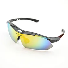 Поляризованные велосипедные очки, велосипедные спортивные солнцезащитные очки, велосипедные очки MTB, очки 5 линз с рамкой для близорукости