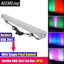 18x10 Вт RGB 3в1 Led бар с управлением пикселя IP31 настенный светильник для мытья DMX512 шайба/прожектор светильник DJ/бар/вечерние/шоу/сценический светильник