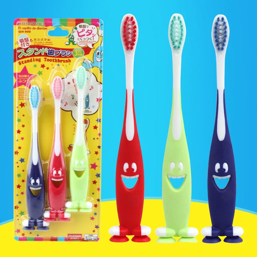 3 Pieces/Sets Tooth Brush Baby Toothbrush Set Spazzolino Bambina Training Cleaning Massager
