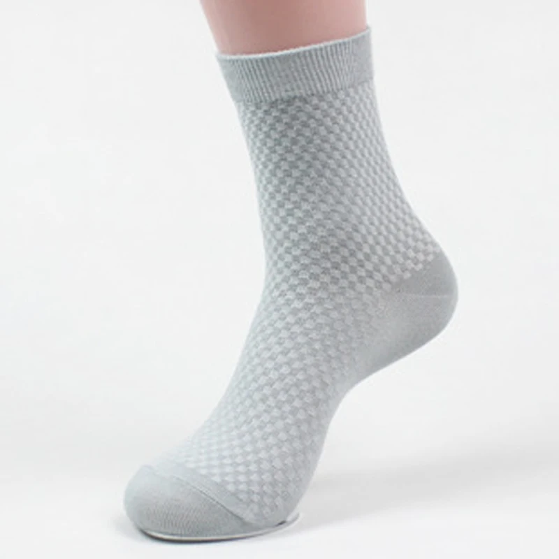 Дышащие антибактериальные бизнес дезодорант бамбуковые волокна носки мужские 1 пара - Цвет: Long Light Gray