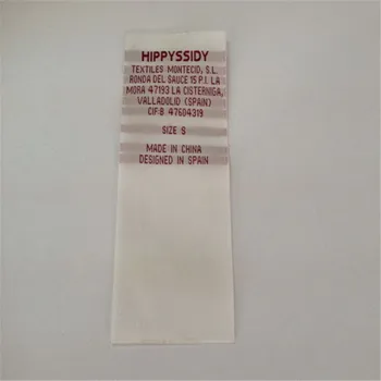 

Custom 4*9cm Single Brocade Wash Care Label woven label