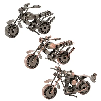 

Motorcycle Metal Figurines Household Decor Desktop DIY Motorcycle Craft Decoration Figurines For Friend Birthda