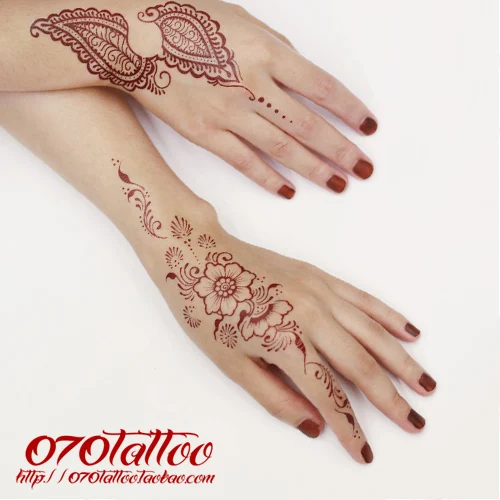 2pcs set india henna tattoo temporary mehandi tattoos sticker 2pcs set india henna tattoo temporary mehandi tattoos sticker